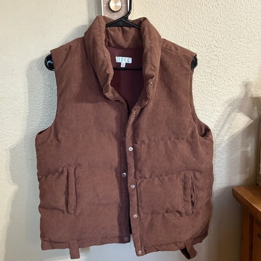 TCEC Brown Corduroy Vest
